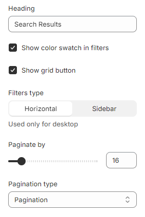 search page general